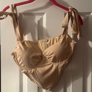 Cream corset top